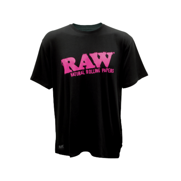 RAW Logo Shirts With Stash Pocket Short Sleeve / XL / Pink